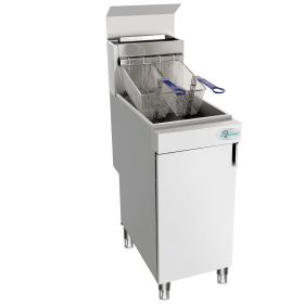 90,000 BTU 3 Burner Commercial Gas Fryer 35-40 lb LP