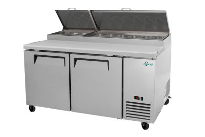 COOLCHEF 67" 2 Door Pizza Prep Refrigerator