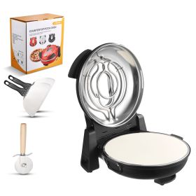 Pizza Oven, 12 in Electric Pizza Maker, 1200W Electric Pizzas Cooker with Cordierite Stone, 5-Mode Temperature Control
