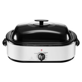 Roaster Oven, 18QT Electric Roaster Oven, 150-450 F Adjustable Temp Electric Roasting Pan, Multifunctional Electric Roaster Oven with Self-Bastin