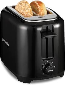 2-Slice Toaster with Extra Wide Slots for Bagels, Cool-Touch Walls, Shade Selector, Toast Boost, Auto Shut-off and Cancel Button, Black (22305)