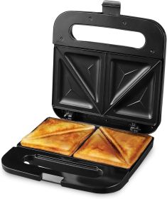 Electric Sandwich Maker with Non-Stick Plates, Indicator Lights, Cool Touch Handle, Easy to Clean and Store, Perfect for Cooking Breakfast