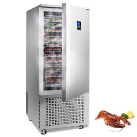 Commercial Blast Freezer, 370 L / 13.1 Cu.ft Blast Chiller with 15 Trays, Blast Chiller Freezer Chest with 4 Freezing Modes