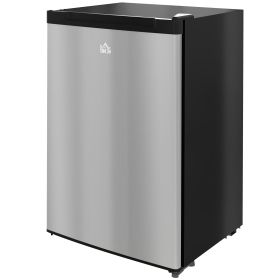 Compact Upright Freezer 3 Cu Ft with Adjustable Thermostat, Reversible Door, Silver