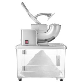 Commercial Ice Crusher 661LBS/H, 350W Electric Snow Cone Machine with 4 Blades, 1400RPM Stainless Steel Shaved Ice Machine with 11 Gal Crushed-Ic