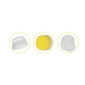 Electric Cleaning Brush Rechargeable Cleaner Handheld Bathtub 3 Brush Head Toilet Wash Brush Kitchen Bathroom Sink Cleaner Tool (Ships From: China, Color: 3pcs brush head)